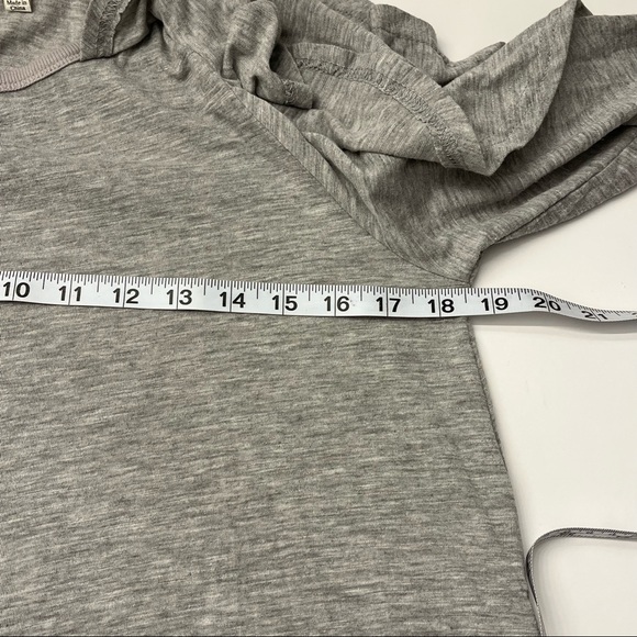 Umgee Womens Gray Long Sleeve Ruffle Slub Cotton Blend Tunic Short Dress Size M - Picture 9 of 12